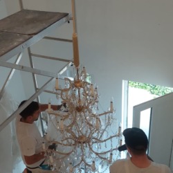 Ausmalen im Stiegenhaus