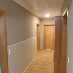 Wandverkleidungen und neuer Anstrich Wand/Decke